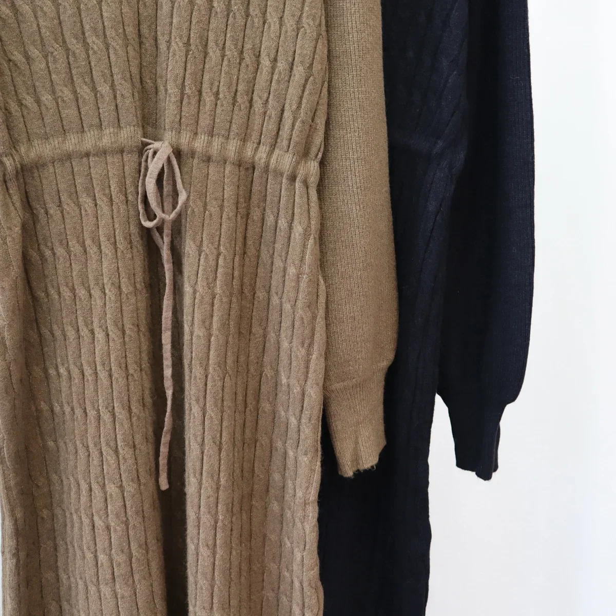 Plus Size 2023 Autumn and Winter New Style Knitted Dresses with Coats Feminine Waist Sweater Bottoming Outer Long Skirt Trend Plus Size 2023 Autumn and Winter New Style Knitted Dresses with Coats Feminine Waist Sweater Bottoming Outer Long Skirt Trend