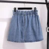 Women Large Plus Size Y2K Denim Skirt Fashion Casual Loose Cotton Sexy Mini Skirts Female Kkawaii 3XL4XL 5XL 6XL 7XL Clothing