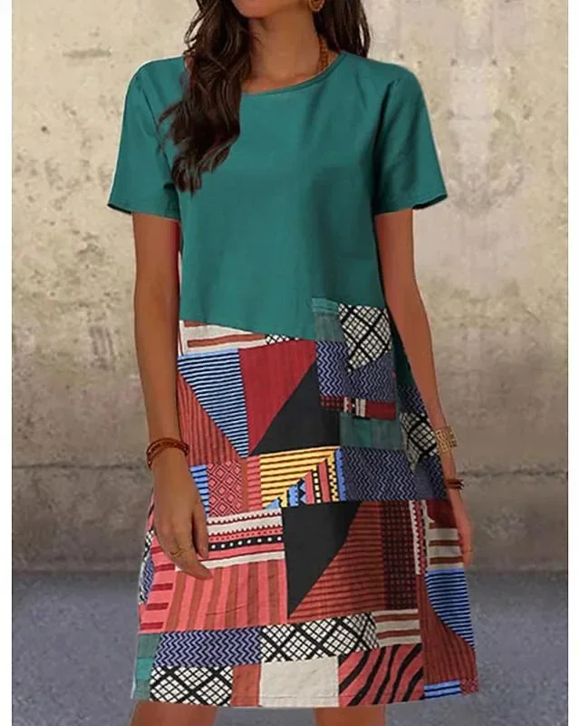 Plus Size Women Clothing L-5XL Sleeve Skirt Round Neck Slim Jacquard Dress Tops Four Seasons Everything Print Short Sleeve Plus Size Women Clothing L-5XL Sleeve Skirt Round Neck Slim Jacquard Dress Tops Four Seasons Everything Print Short Sleeve