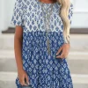 Plus Size Women Clothing L-5XL Sleeve Skirt Round Neck Slim Jacquard Dress Tops Four Seasons Everything Print Short Sleeve