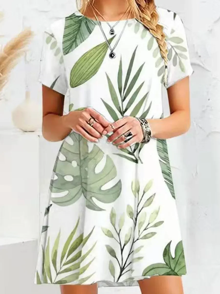 Plus Size Women Clothing L-5XL Sleeve Skirt Round Neck Slim Jacquard Dress Tops Four Seasons Everything Print Short Sleeve Plus Size Women Clothing L-5XL Sleeve Skirt Round Neck Slim Jacquard Dress Tops Four Seasons Everything Print Short Sleeve