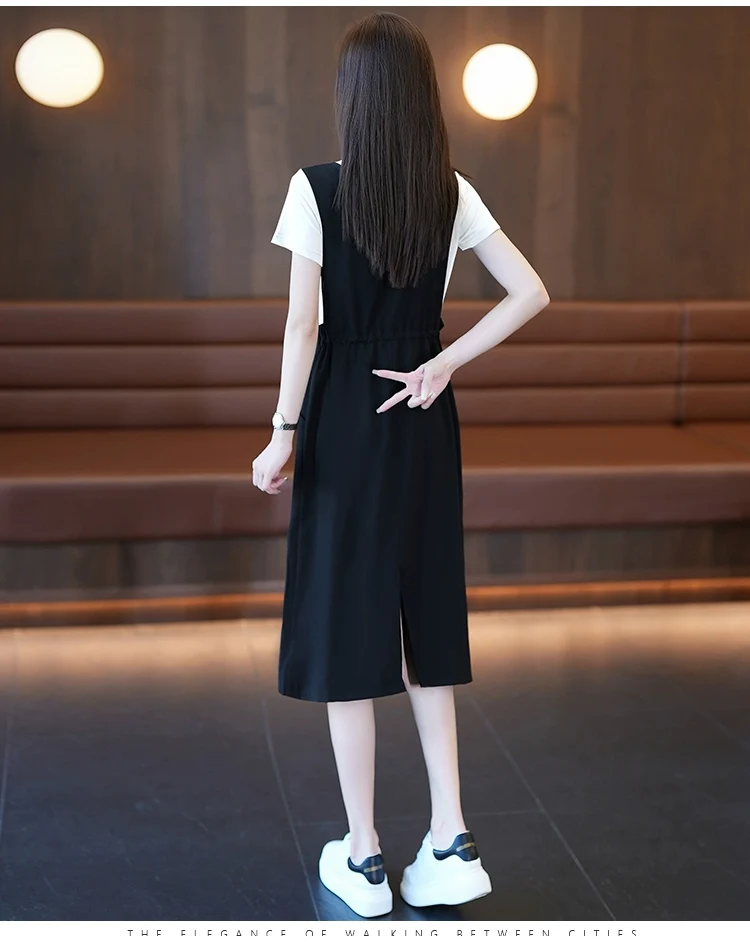 CARL CRIUS Casual Fashion Dress Women's 2023 New Slim Plus Size Fashionable Set Skirt Fashionable and Age Reducing Skirt