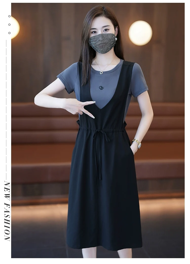 CARL CRIUS Casual Fashion Dress Women's 2023 New Slim Plus Size Fashionable Set Skirt Fashionable and Age Reducing Skirt