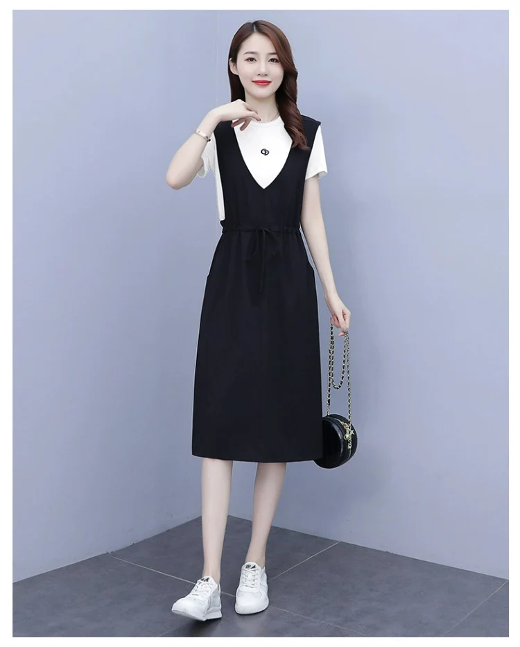 CARL CRIUS Casual Fashion Dress Women's 2023 New Slim Plus Size Fashionable Set Skirt Fashionable and Age Reducing Skirt
