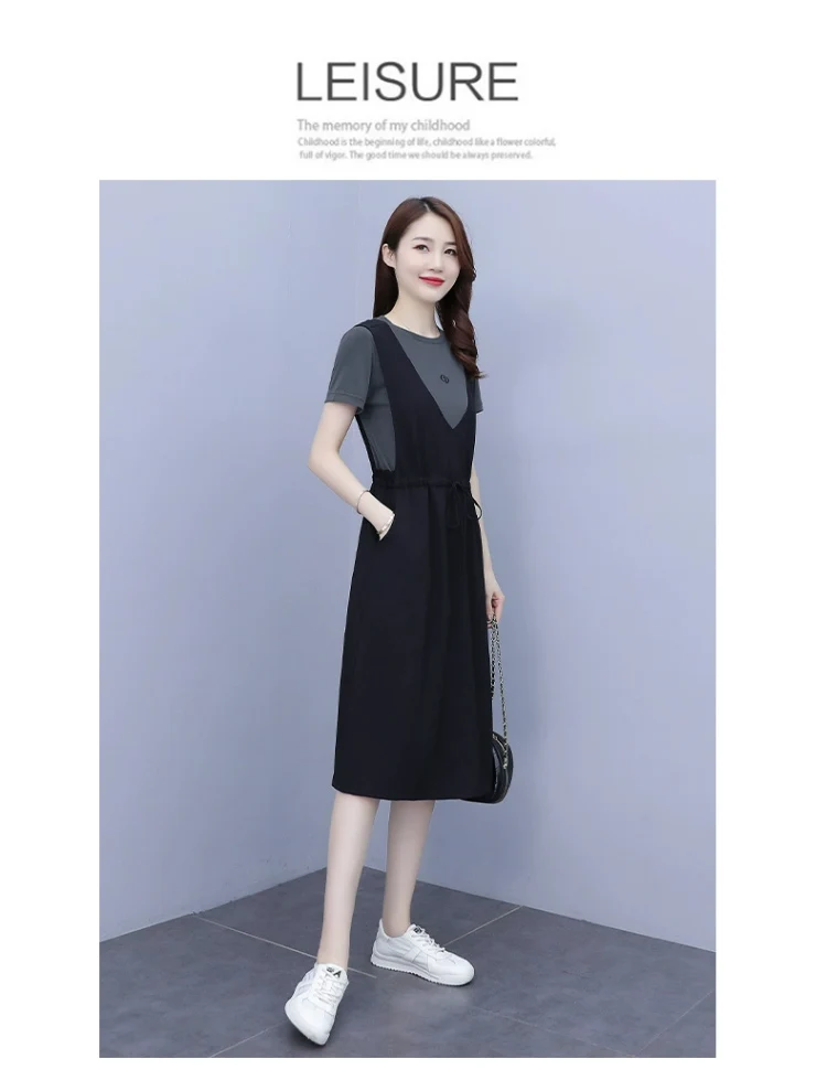 CARL CRIUS Casual Fashion Dress Women's 2023 New Slim Plus Size Fashionable Set Skirt Fashionable and Age Reducing Skirt