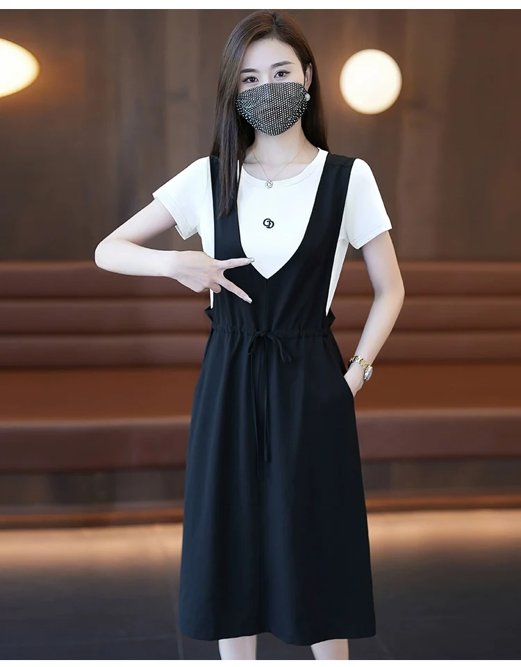 CARL CRIUS Casual Fashion Dress Women's 2023 New Slim Plus Size Fashionable Set Skirt Fashionable and Age Reducing Skirt