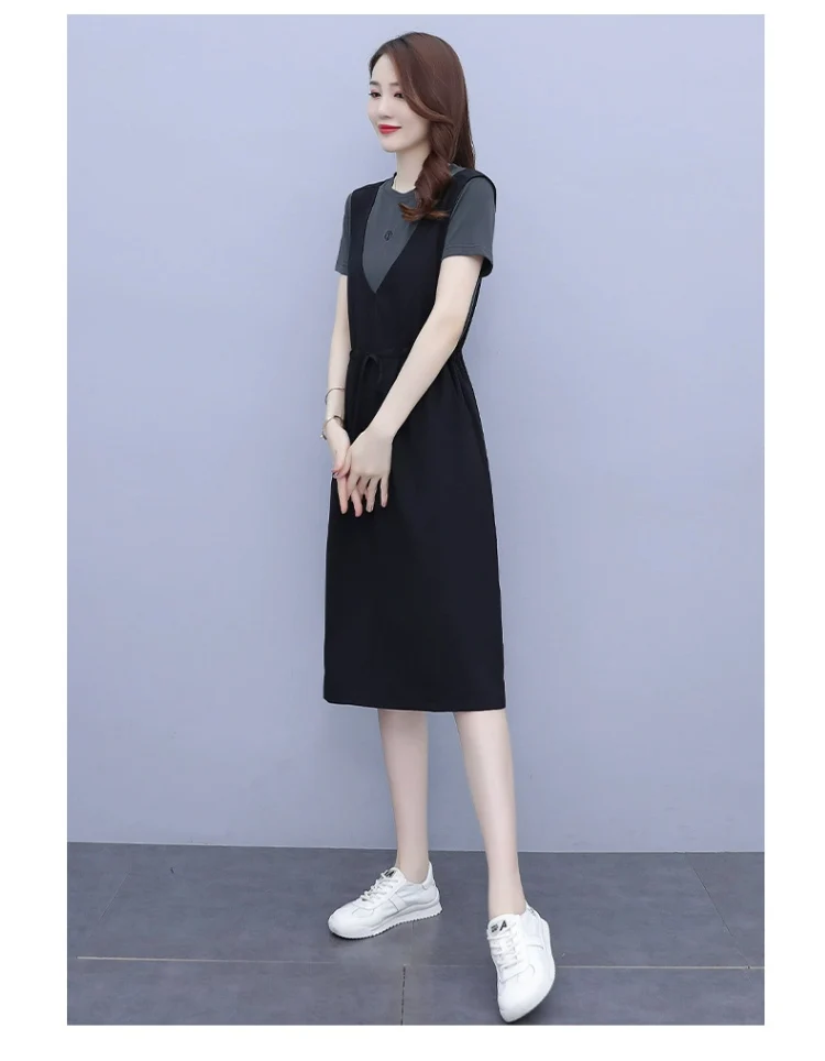 CARL CRIUS Casual Fashion Dress Women's 2023 New Slim Plus Size Fashionable Set Skirt Fashionable and Age Reducing Skirt