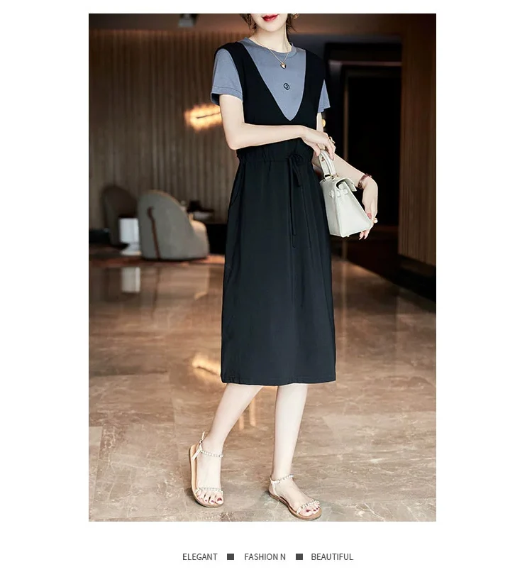 CARL CRIUS Casual Fashion Dress Women's 2023 New Slim Plus Size Fashionable Set Skirt Fashionable and Age Reducing Skirt