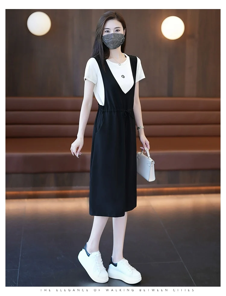CARL CRIUS Casual Fashion Dress Women's 2023 New Slim Plus Size Fashionable Set Skirt Fashionable and Age Reducing Skirt