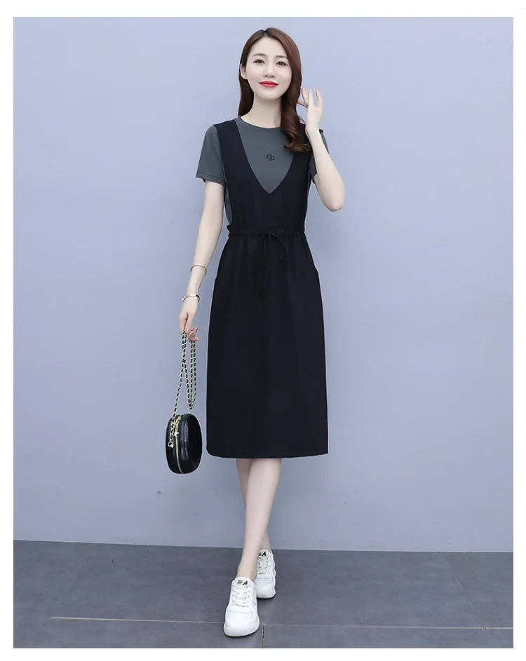 CARL CRIUS Casual Fashion Dress Women's 2023 New Slim Plus Size Fashionable Set Skirt Fashionable and Age Reducing Skirt