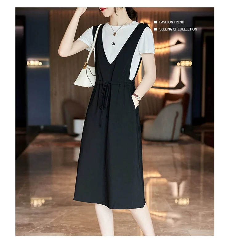 CARL CRIUS Casual Fashion Dress Women's 2023 New Slim Plus Size Fashionable Set Skirt Fashionable and Age Reducing Skirt