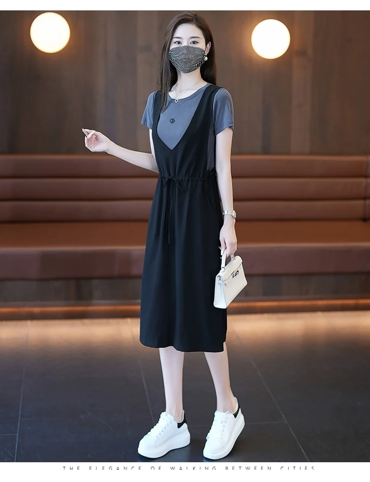 CARL CRIUS Casual Fashion Dress Women's 2023 New Slim Plus Size Fashionable Set Skirt Fashionable and Age Reducing Skirt