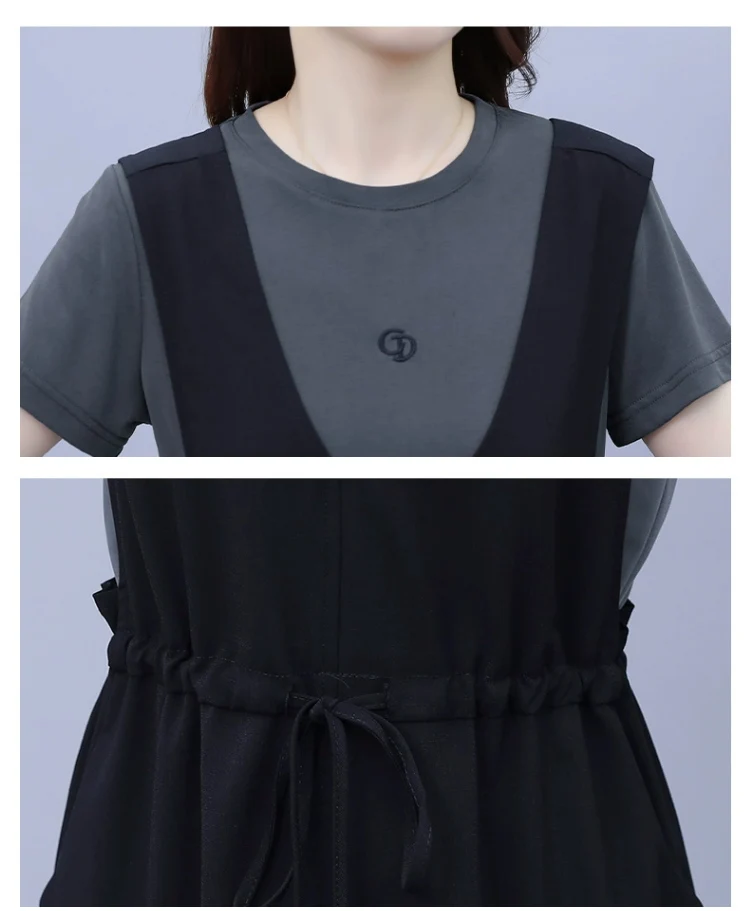 CARL CRIUS Casual Fashion Dress Women's 2023 New Slim Plus Size Fashionable Set Skirt Fashionable and Age Reducing Skirt