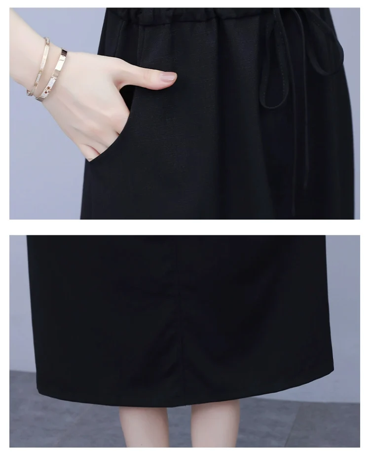 CARL CRIUS Casual Fashion Dress Women's 2023 New Slim Plus Size Fashionable Set Skirt Fashionable and Age Reducing Skirt