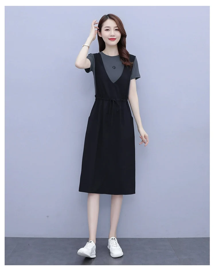 CARL CRIUS Casual Fashion Dress Women's 2023 New Slim Plus Size Fashionable Set Skirt Fashionable and Age Reducing Skirt