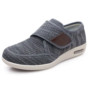 XIHAHA 2023 New Casual Air Cushion Wide Feet Swollen Shoe Thumb Eversion Adjusting Soft Comfortable Diabetic Shoes Walking Shoes