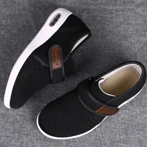 XIHAHA Breathable Orthopedics Wide Feet Swollen Shoes Thumb Eversion Adjusting Soft Comfortable Diabetic Shoes Walking Shoes