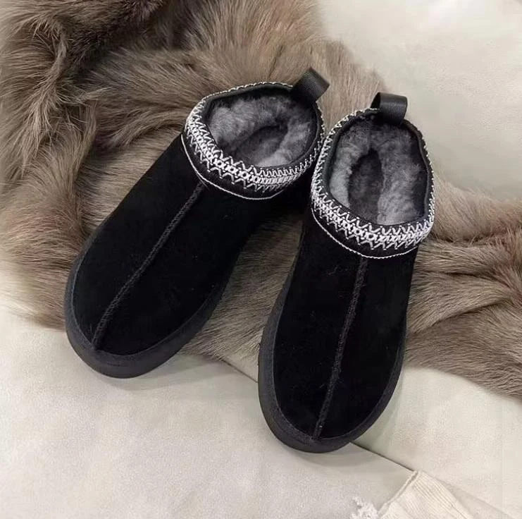 Luxury Women Tazz Mini Snow Boot Winter Casual Ankles Sheepskin Warm Designer Short Boots Fashion Flat Bottom Platform Slippers