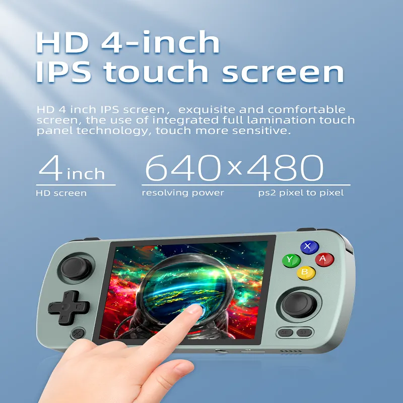 ANBERNIC RG405M 4 Inch IPS Screen Metal Retro Handheld Game Console T618 Android12 Player 512G 70000 Game PSP PS2 Birthday gifts