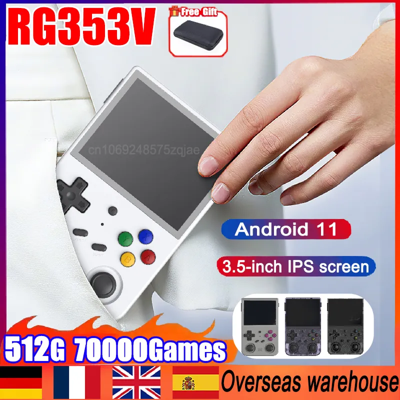ANBERNIC RG405M 4 Inch IPS Screen Metal Retro Handheld Game Console T618 Android12 Player 512G 70000 Game PSP PS2 Birthday gifts
