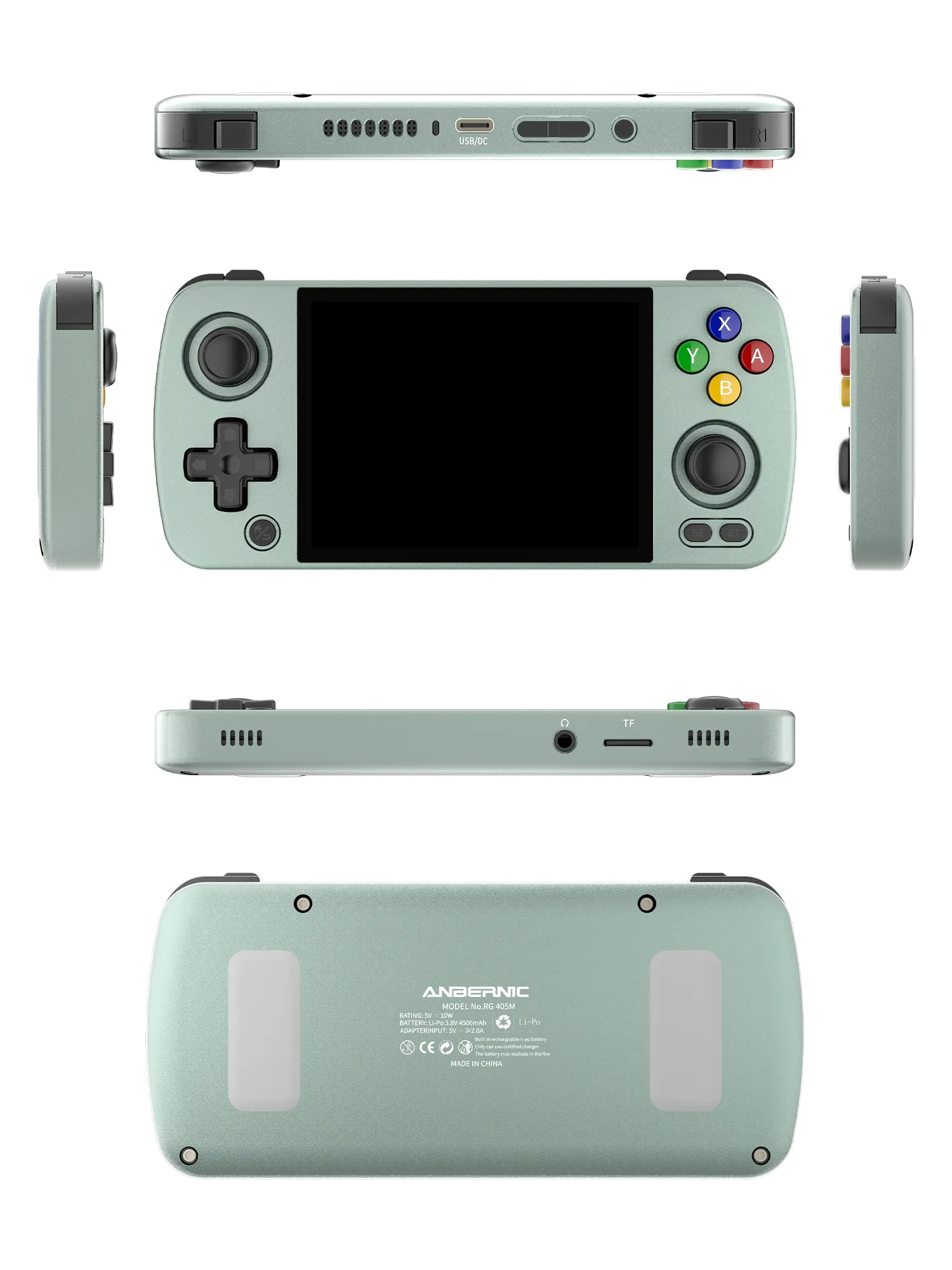 ANBERNIC RG405M 4 Inch IPS Screen Metal Retro Handheld Game Console T618 Android12 Player 512G 70000 Game PSP PS2 Birthday gifts