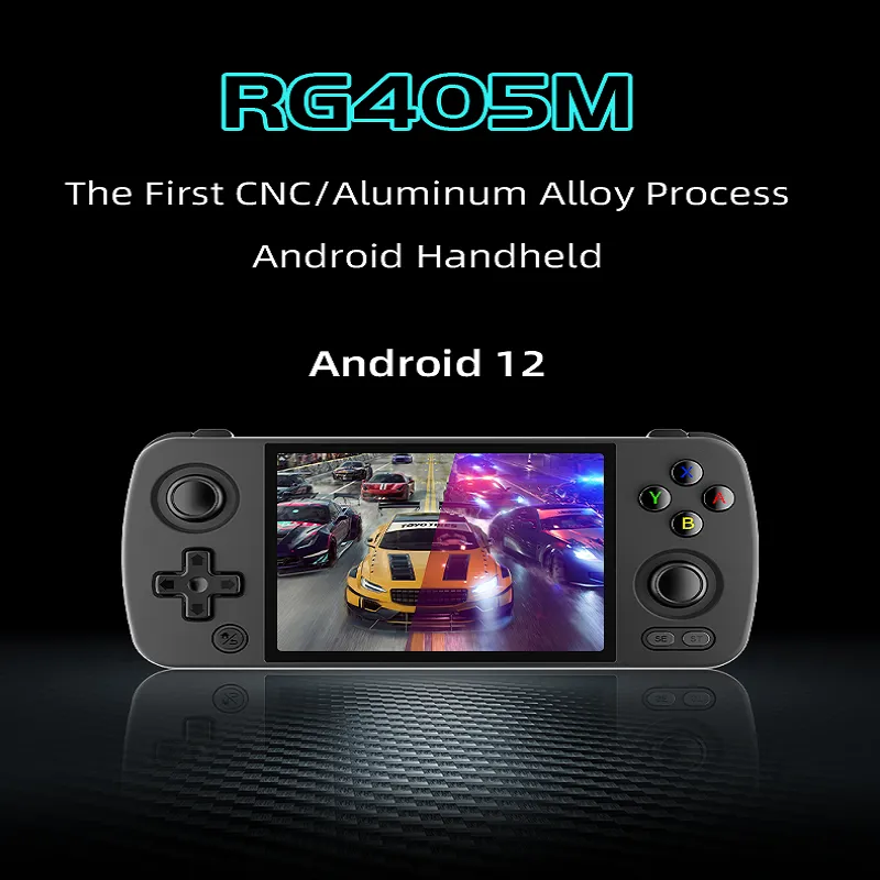 ANBERNIC RG405M 4 Inch IPS Screen Metal Retro Handheld Game Console T618 Android12 Player 512G 70000 Game PSP PS2 Birthday gifts