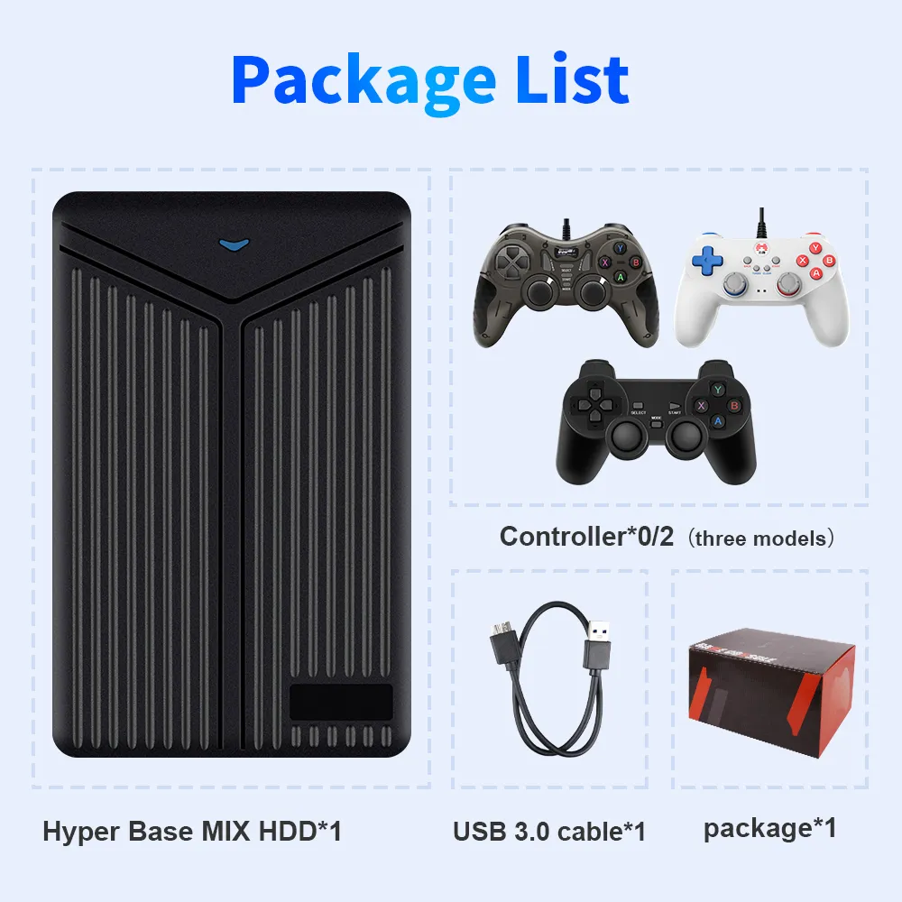5T Ext HDD Retro Game Console Retrobat＆Playnite＆Launchbox for 60000+AAA/3D/Retro Games for PS4/PS3/X BOX Plug＆Play Win 8.1/10/11