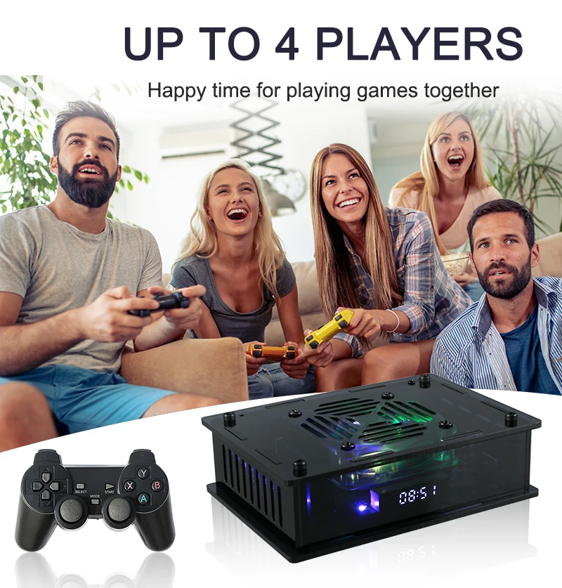 HEYNOW New Dual System S905X4 Super Console X Max Plus HD WiFi 97000+ Games TV Box Retro Game Player For SS/PS1/PSP/N64/DC/SNES