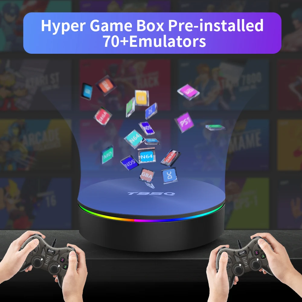 Hyper Base R1 4K Retro Game Consoles with 110000+ Games for PS1/Saturn/MAME/CPS1/CPS2/N64/DC Portable Video Game Player ATV Box Hyper Base R1 4K Retro Game Consoles with 110000+ Games for PS1/Saturn/MAME/CPS1/CPS2/N64/DC Portable Video Game Player ATV Box