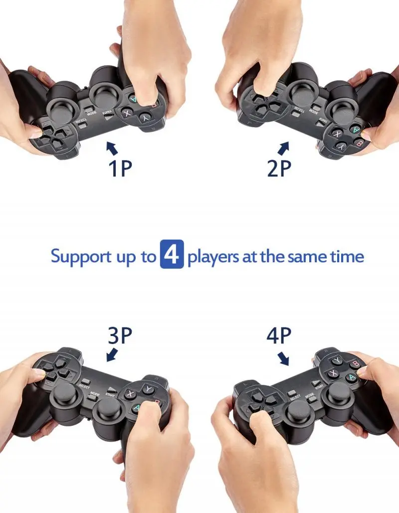 Retro WiFi Super Console X Pro 4K HD TV Video Game Consoles For PSP/PS1/N64/DC With 50000+ Games With 2.4G Wireless Controllers