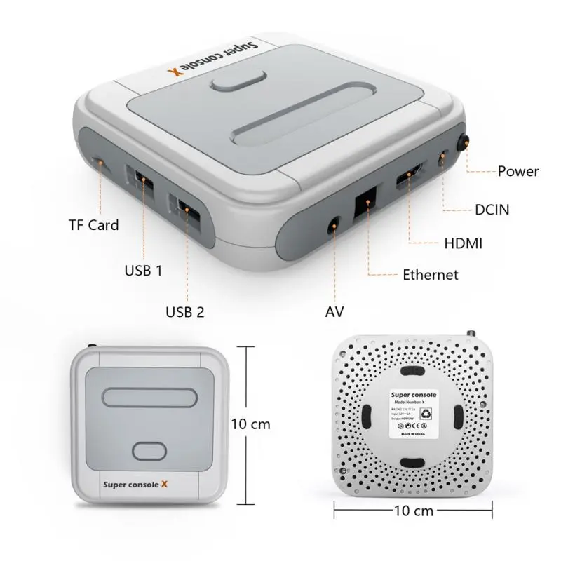 Retro WiFi Super Console X Pro 4K HD TV Video Game Consoles For PSP/PS1/N64/DC With 50000+ Games With 2.4G Wireless Controllers