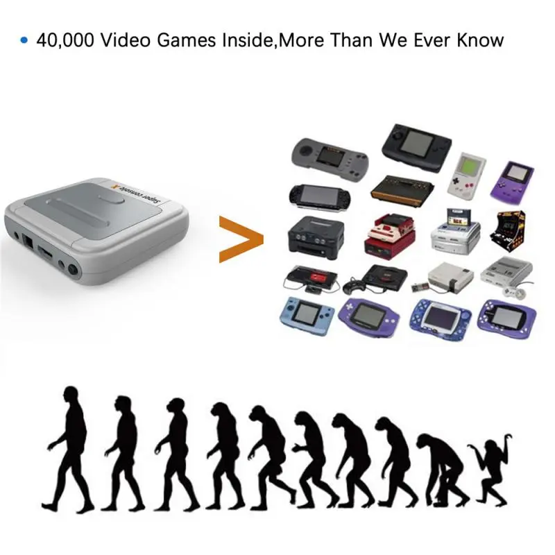 Retro WiFi Super Console X Pro 4K HD TV Video Game Consoles For PSP/PS1/N64/DC With 50000+ Games With 2.4G Wireless Controllers