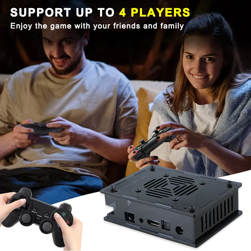 TSINGO Super Console X Max Plus 4K HD WiFi Retro TV Video Game Player 97000+ Games For PSP/DC/PS1/N64/SS Dual System S905X4 CPU