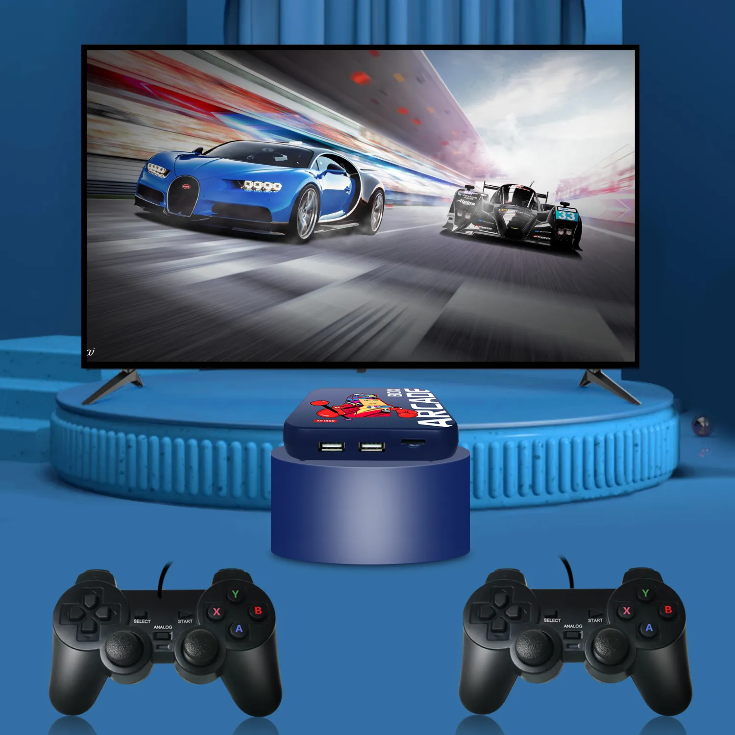 Video Game Console for N64/PS1/DC/SEGA/PSP Emulator Console Arcade Box Plug and Play 4K HD Retro Video Games with 4 Controllers Video Game Console for N64/PS1/DC/SEGA/PSP Emulator Console Arcade Box Plug and Play 4K HD Retro Video Games with 4 Controllers