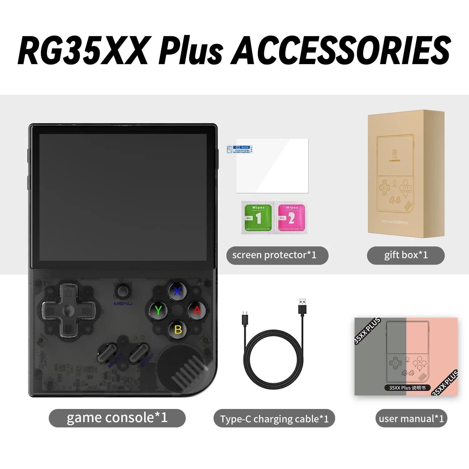 ANBERNIC RG35XX Plus 3.5 Inch Video Games Support Wireless Controlle Retro Handheld Game Player Console Classic  Output PSP Gift