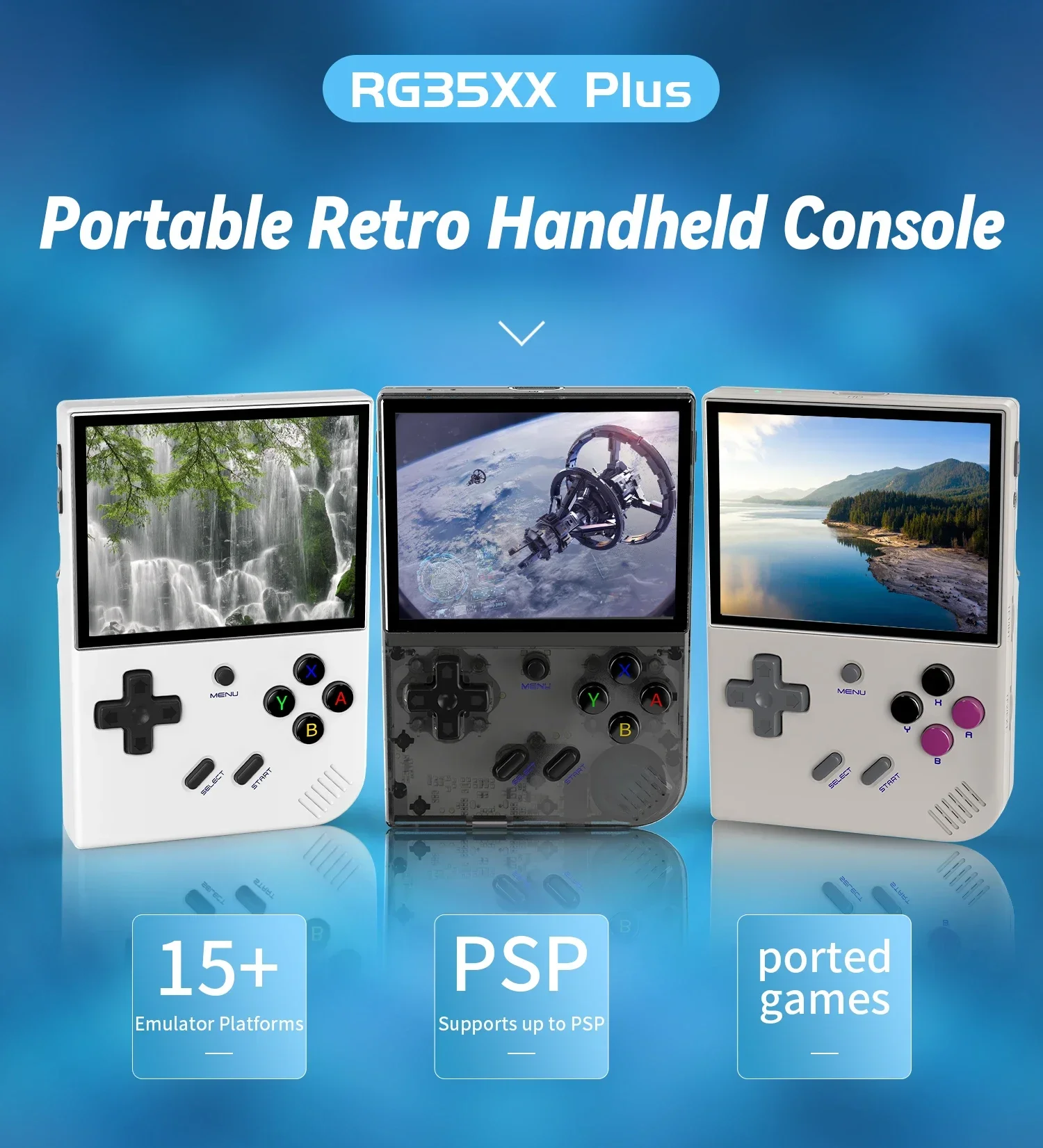 ANBERNIC RG35XX Plus 3.5 Inch Video Games Support Wireless Controlle Retro Handheld Game Player Console Classic  Output PSP Gift