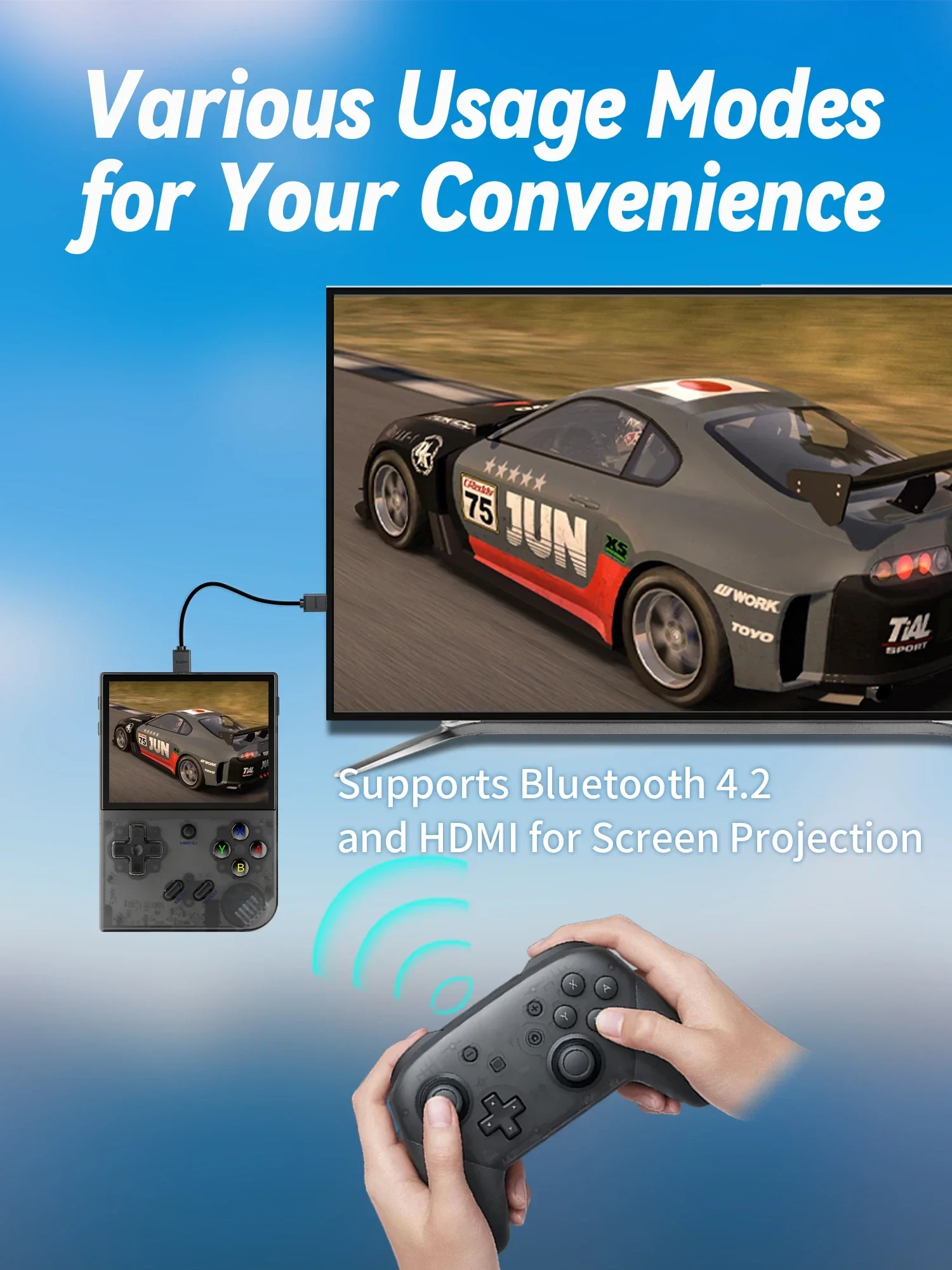 ANBERNIC RG35XX Plus 3.5 Inch Video Games Support Wireless Controlle Retro Handheld Game Player Console Classic  Output PSP Gift