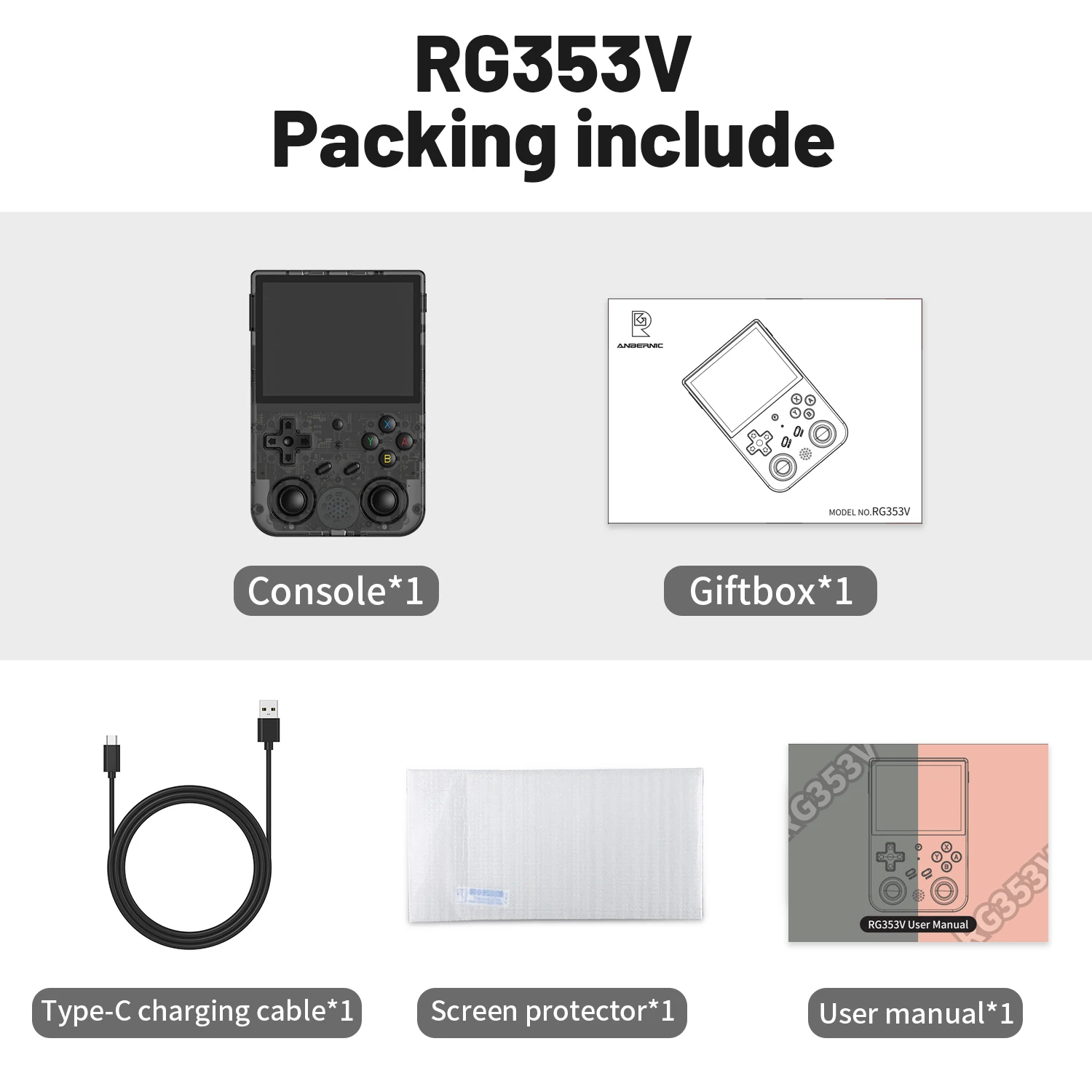 ANBERNIC RG35XX RG353V RG405V Vertical Portable Retro Handheld Game Console IPS Screen 4000 Games Plug&Play Christmas Gift Kids