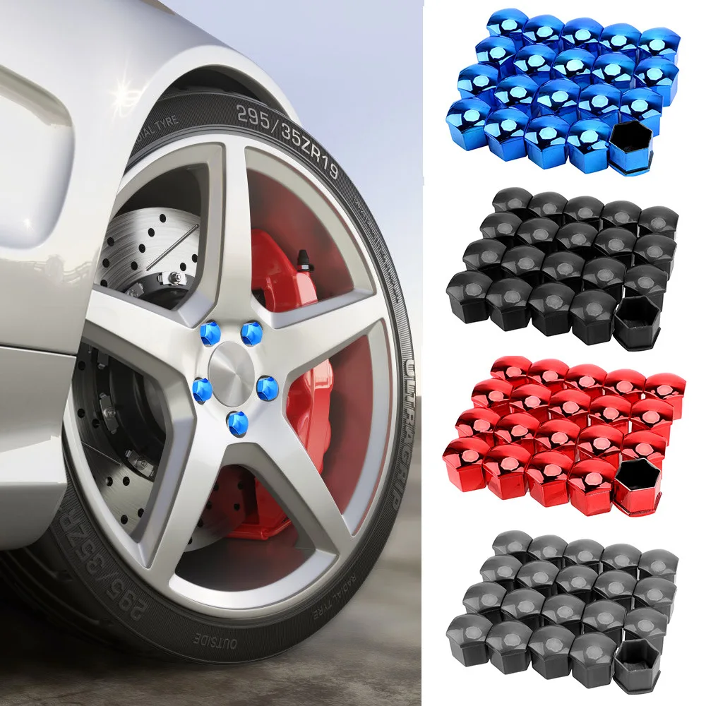 22/21/19mm 20PCS Car Wheel Nut Caps Protection Covers Caps Anti-Rust Auto Hub Screw Cover Car Tyre Nut Bolt Exterior Decoration